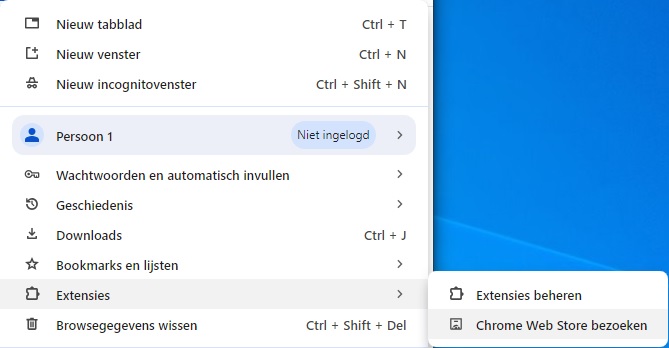 Chrome Web Store bezoeken Chrome Web Store bezoeken
