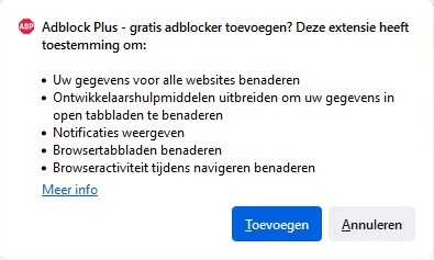 Adblock Plus toevoegen Adblock Plus toevoegen