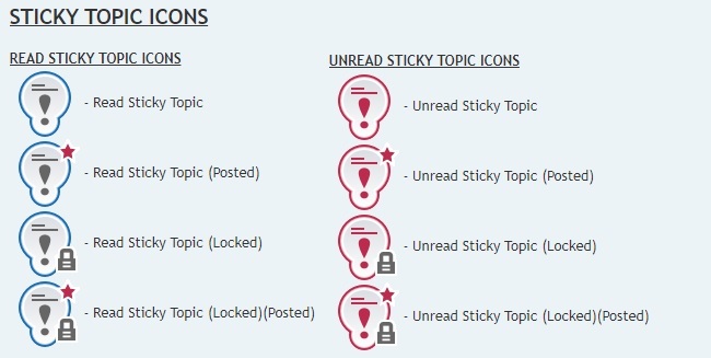 Sticky topic icons